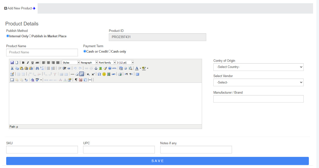 CRM, Marketing and Sales management System